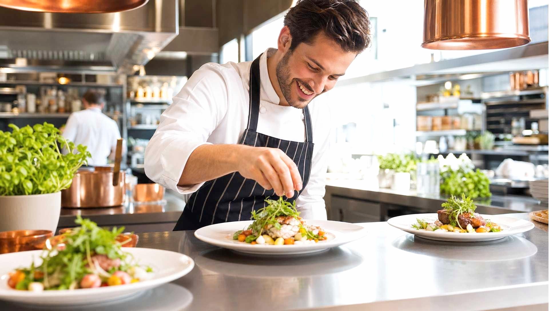 Restaurant service context before a manager control brief is reviewed.